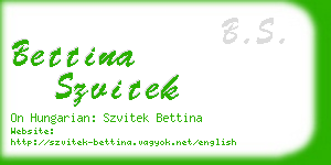 bettina szvitek business card